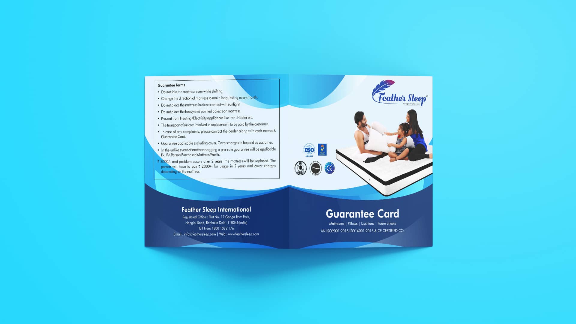 Feathersleep Guarantee Card