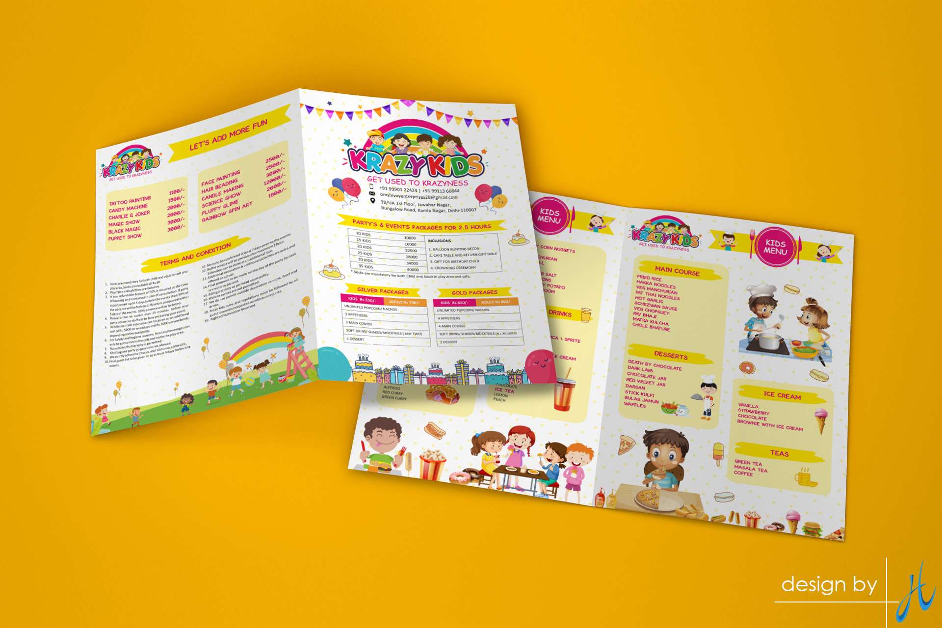 Krazy Kid Menu
